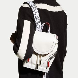 White Christian Louboutin authentic never used New in box explorafunk backpack